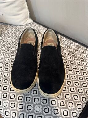 UGG Black Suede Slip-On Sneakers